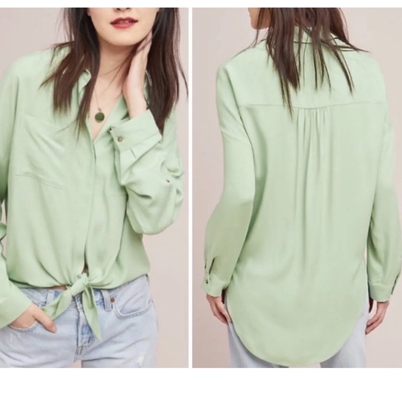 Maeve Anthropologie Sandbridge button up size xs - Picture 2 of 7